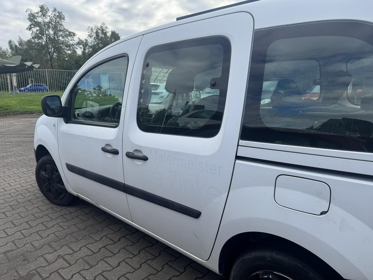 Renault Kangoo 2 original Schiebet&uuml;r links Wei&szlig; verglast Bj.2008